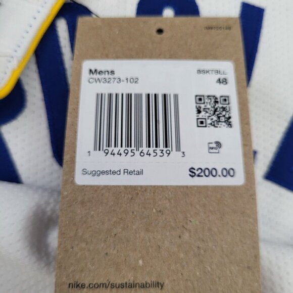Nike Golden State Warriors Jordan Poole Association Edition Jersey 48 MSRP $200 - Picture 9 of 9